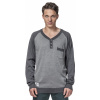 pánsky sveter HORSEFEATHERS LUKE SWEATER (gray melange) M pánsky sveter HORSEFEATHERS LUKE SWEATER (gray melange) M