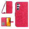 Peňaženkové kožené puzdro Sun Flower na Samsung Galaxy A25 5G - Rose Red Peňaženkové kožené puzdro Sun Flower na Samsung Galaxy A25 5G - Rose Red