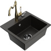 Mexen Milo granitový drez 1-komorový s kuchynskou batériou Carla, čierna/zlatý metalik - 6505-75-670700-50-B Mexen Milo granitový drez 1-komorový s kuchynskou batériou Carla, čierna/zlatý metalik - 6505-75-670700-50-B
