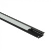 ECO LIGHT Profil P03 čierny + mliečny difúzor 3m ECO LIGHT Profil P03 čierny + mliečny difúzor 3m