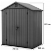 KETER DARWIN 6 x 4 záhradný domček, 190 x 121 x 221 cm, sivý 17210351 KETER DARWIN 6 x 4 záhradný domček, 190 x 121 x 221 cm, sivý 17210351