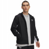 Pánska bunda Under Armour Rival Woven Windbreaker čierna/čierna/biela XL Pánska bunda Under Armour Rival Woven Windbreaker čierna/čierna/biela XL