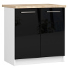 Ak furniture Kuchynská skrinka Olivie S 80 cm 2D biela/čierny lesk/dub sonoma Ak furniture Kuchynská skrinka Olivie S 80 cm 2D biela/čierny lesk/dub sonoma