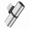 Luxria Lighting Splitter - Rozdeľovač pre iPhone a iPad ( nabíjanie + slúchadlá ) Farba: Strieborná Luxria Lighting Splitter - Rozdeľovač pre iPhone a iPad ( nabíjanie + slúchadlá ) Farba: Strieborná