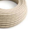 Textilný kábel, bavlna+ľan, Vertigo - šedo bežová farba, 2 x 0.75mm, 1 meter Textilný kábel, bavlna+ľan, Vertigo - šedo bežová farba, 2 x 0.75mm, 1 meter