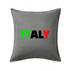 Italy Nápis - Vankúš 50x50 - 50x50 - Vrátane výplne ( Tmavosivý melír ) Italy Nápis - Vankúš 50x50 - 50x50 - Vrátane výplne ( Tmavosivý melír )
