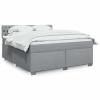 zahrada-XL Boxspring posteľ s matracom bledosivá 180x200 cm látka 3288274 zahrada-XL Boxspring posteľ s matracom bledosivá 180x200 cm látka 3288274