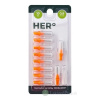 HERBADENT HERo ELECTRA Medzizubná kefka 0,8 mm oranžová, doplnkové balenie nadstavcov 1x10 ks HERBADENT HERo ELECTRA Medzizubná kefka 0,8 mm oranžová, doplnkové balenie nadstavcov 1x10 ks