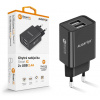 Sieťová nabíjačka ALIGATOR s výstupom 2xUSB, 2,4 A, smart IC, čierna CHA0038 Sieťová nabíjačka ALIGATOR s výstupom 2xUSB, 2,4 A, smart IC, čierna CHA0038