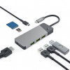 Green Cell USB (3.1) hub 7-port HUBGC01 šedý délka kabelu 15cm 3xUSB-A,1xUSB-C, 1xHDMI, 1xSD,1x Green Cell USB (3.1) hub 7-port HUBGC01 šedý délka kabelu 15cm 3xUSB-A,1xUSB-C, 1xHDMI, 1xSD,1x
