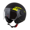 Helma na skuter ZED C30 čierna/žltá fluo matná XS
