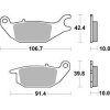 Brzdové destičky Brembo zadní HONDA XL 125 V Varadero rok 01-13 Brzdové destičky Brembo zadní HONDA XL 125 V Varadero rok 01-13