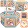 Tooky Toy Drevený Montessori activity board šesťhran MAXI Tooky Toy Drevený Montessori activity board šesťhran MAXI