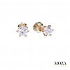 MOZA gold Náušnice MG2303 Farba kameňa: Biela, Farba Zlata: červené Au MOZA gold Náušnice MG2303 Farba kameňa: Biela, Farba Zlata: červené Au