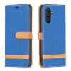 Peňaženkové kožené puzdro Block Denim na Samsung Galaxy A25 5G - Royal Blue Peňaženkové kožené puzdro Block Denim na Samsung Galaxy A25 5G - Royal Blue
