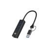 Conceptronic DONN07BA 3-Port USB Hub with Gigabit-Network Conceptronic DONN07BA 3-Port USB Hub with Gigabit-Network