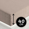 Froté napínacie prestieradlo na extra vysoký matrac FR-027 Sivohnedé 180 x 200 - výška 40 cm Froté napínacie prestieradlo na extra vysoký matrac FR-027 Sivohnedé 180 x 200 - výška 40 cm