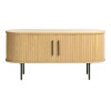 TV stolík v dekore duba v prírodnej farbe 120x56 cm Nola – Unique Furniture TV stolík v dekore duba v prírodnej farbe 120x56 cm Nola – Unique Furniture