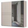 JL Posuvná šatníková skriňa so zrkadlom 230 Baptiste-béžová - s rámom JL Posuvná šatníková skriňa so zrkadlom 230 Baptiste-béžová - s rámom