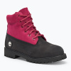 Detské topánky Timberland Premium 6 In Lace black nubuck/dark pink Detské topánky Timberland Premium 6 In Lace black nubuck/dark pink