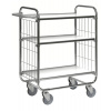 Policový vozík typ KM, zinkovaný, 3 police, DxŠxV 1195x470x1120 mm, 4 kolieska Policový vozík typ KM, zinkovaný, 3 police, DxŠxV 1195x470x1120 mm, 4 kolieska