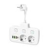 KOBI LINEA FL 2x230V rozdeľovač zemného napätia, 3 spínače 4xUSB biely KOBI LINEA FL 2x230V rozdeľovač zemného napätia, 3 spínače 4xUSB biely