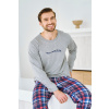 3478 PÁNSKE DLHÉ PYŽAMO FRANCO S-XL melanžově šedá XL 3478 PÁNSKE DLHÉ PYŽAMO FRANCO S-XL melanžově šedá XL