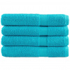 Premium ručníky SOLUND 4 ks tyrkysové 100x200 cm 600 g/m² Modrá 137462 Premium ručníky SOLUND 4 ks tyrkysové 100x200 cm 600 g/m² Modrá 137462