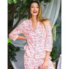 Kľúč LNS 566 A26 w/r S-XL pyžamo na zips ecru-red M Kľúč LNS 566 A26 w/r S-XL pyžamo na zips ecru-red M