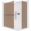 CERANO - Sprchová zástena Walk-in Onyx TL/P - 8 mm - hranatá vzpera + polička/držiak na uteráky - čierna matná, bronzové sklo - 120x120x200 cm CERANO - Sprchová zástena Walk-in Onyx TL/P - 8 mm - hranatá vzpera + polička/držiak na uteráky - čierna matná, bronzové sklo - 120x120x200 cm