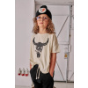 WIDE BISON TEE / Široké tričko Bison Ecru 4/5 rokov WIDE BISON TEE / Široké tričko Bison Ecru 4/5 rokov