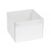 Darčeková krabička s priehľadným vekom 200x200x150/35 mm, biela Darčeková krabička s priehľadným vekom 200x200x150/35 mm, biela
