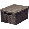 Curver Košík Curver® STYLE M LID, Dark brown, 38x29x17 cm, s vekom Curver Košík Curver® STYLE M LID, Dark brown, 38x29x17 cm, s vekom