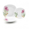 HOME ELEMENTS Porcelánová súprava tanierov Ružový mak 18 ks HOME ELEMENTS Porcelánová súprava tanierov Ružový mak 18 ks