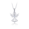 MINET Strieborný náhrdelník anjel s bielym zirkónom MINET Strieborný náhrdelník anjel s bielym zirkónom