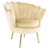 Kondela Kreslo v štýle Art-deco, béžová Velvet látka/gold chróm zlatý, NOBLEO Kondela Kreslo v štýle Art-deco, béžová Velvet látka/gold chróm zlatý, NOBLEO