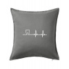 EKG zuby - Vankúš 50x50 - 50x50 - Vrátane výplne ( Tmavosivý melír ) EKG zuby - Vankúš 50x50 - 50x50 - Vrátane výplne ( Tmavosivý melír )