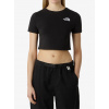 Bavlnené tričko dámske The North Face Essential Cropped Slim Short Sleeve Tee - tnf black Bavlnené tričko dámske The North Face Essential Cropped Slim Short Sleeve Tee - tnf black