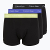 Pánske boxerky Calvin Klein 0000U2662G Trunk 3 páry black in green bloom wb/black in da Pánske boxerky Calvin Klein 0000U2662G Trunk 3 páry black in green bloom wb/black in da