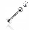 Labret piercing náušnice BIZU strieborné, chirurgická oceľ, 1,20 mm, 10 mm, 3 mm Labret piercing náušnice BIZU strieborné, chirurgická oceľ, 1,20 mm, 10 mm, 3 mm