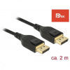 Kábel DisplayPort - DisplayPort Delock 2 m čierny (85660) Kábel DisplayPort - DisplayPort Delock 2 m čierny (85660)