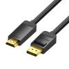 Kábel DisplayPort 1.2 na HDMI 1.4 Vention HAGBH 2 m, 4K 30 Hz (čierny) Kábel DisplayPort 1.2 na HDMI 1.4 Vention HAGBH 2 m, 4K 30 Hz (čierny)