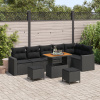 Záhradný nábytok ratanový set VidaXL čierny 9 ks Záhradný nábytok ratanový set VidaXL čierny 9 ks