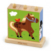 Studo Wood nasouvací kostky zvířátka z farmy 9 kostek Studo Wood nasouvací kostky zvířátka z farmy 9 kostek