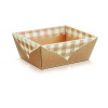 Darčekový kôš Picknick 4-uholník, natur s krémovým károm - malý Darčekový kôš Picknick 4-uholník, natur s krémovým károm - malý
