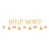 Amscan Banner Hello World modrý 176,8 x 17,8 cm Amscan Banner Hello World modrý 176,8 x 17,8 cm