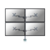 NewStar FPMA-D935D4 - Montáž na stůl pro 4 LCD displeje - stříbrná - velikost obrazovky: 10 NewStar FPMA-D935D4 - Montáž na stůl pro 4 LCD displeje - stříbrná - velikost obrazovky: 10