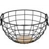 Košík na ovocie - kovový - okrúhly - 28x15 cm - čierny Košík na ovocie - kovový - okrúhly - 28x15 cm - čierny