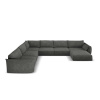 Sivá rohová pohovka (ľavý roh) Vanda - Mazzini Sofas Sivá rohová pohovka (ľavý roh) Vanda - Mazzini Sofas