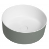 Sapho THIN umývadlo na dosku Ø38 cm, verde/bielá mat WN548-44 Sapho THIN umývadlo na dosku Ø38 cm, verde/bielá mat WN548-44